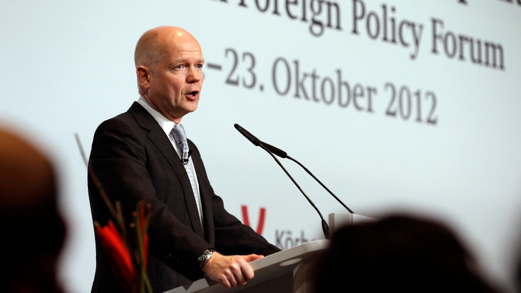 William Hague in Berlin on Oct. 23, 2012.
