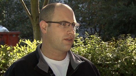 William (B.J.) Chute, of the Ambulance Paramedics of B.C., speaks to CTV News about the death of two of its members on Oct. 19, 2010. (CTV)
