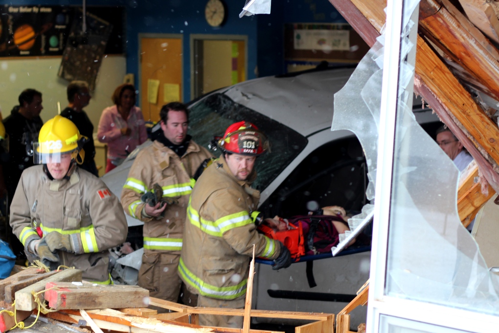  Van crashes into Alberta classroom 