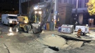 A sinkhole opens up on Elgin Street Friday, Oct, 26, 2012.