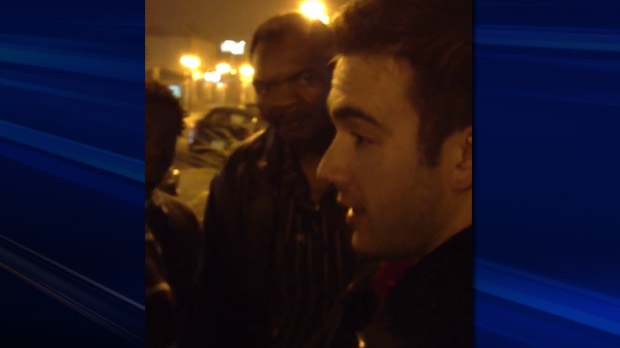 This image from video shows a bounce at Gatineau's Fou de Roi nightclub denying entry to a group of black men.