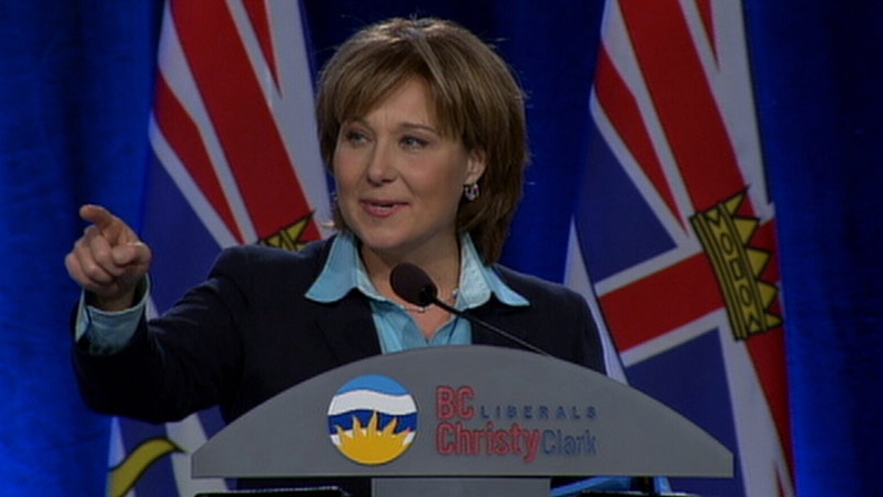 Christy Clark addresses members at convention