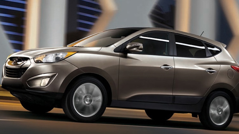 The 2011 Tucson crossover utility vehicle is seen in this image courtesy Hyundai Canada.