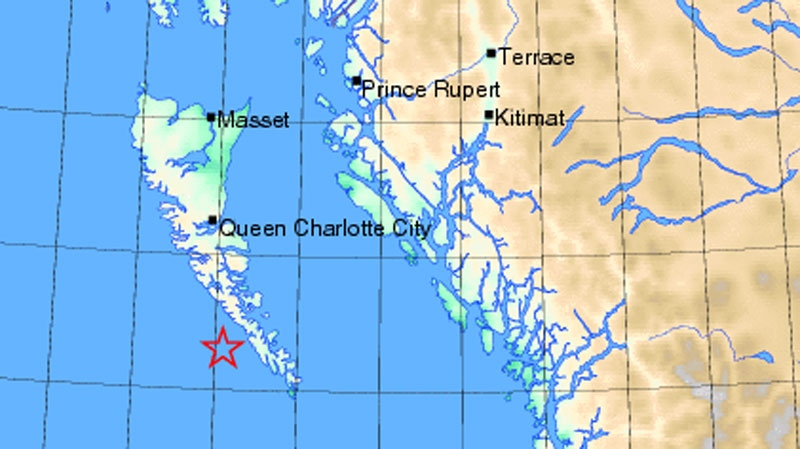 6.2 magnitude aftershock on Haida Gwaii