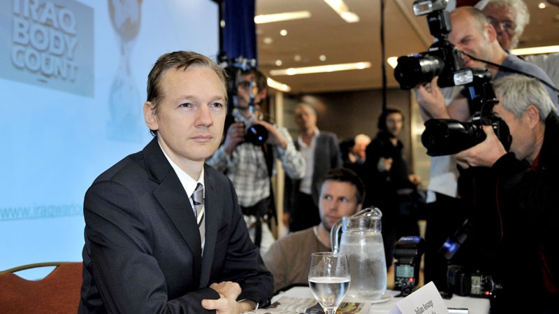 Founder of the WikiLeaks website, Julian Assange, poses prior to a press conference in London, Saturday, Oct. 23, 2010. (AP / Lennart Preiss)