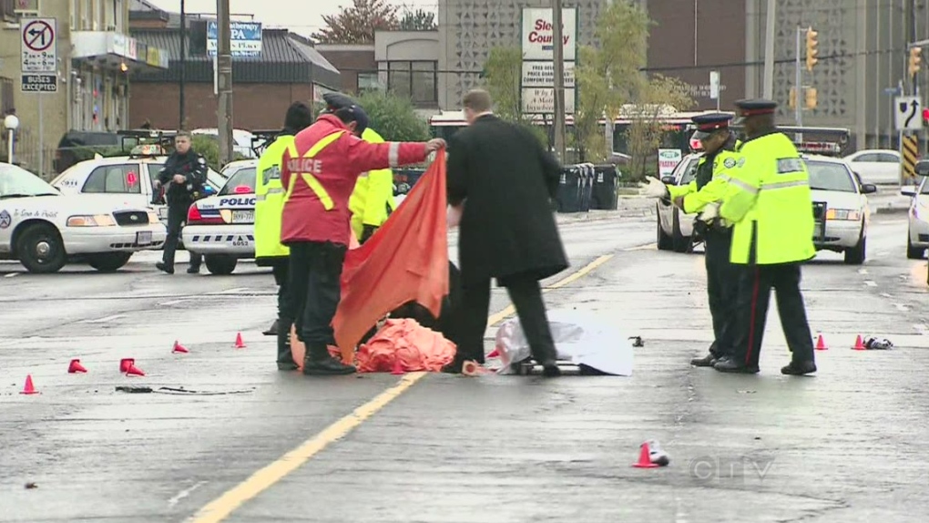 A woman was killed after being hit by a car