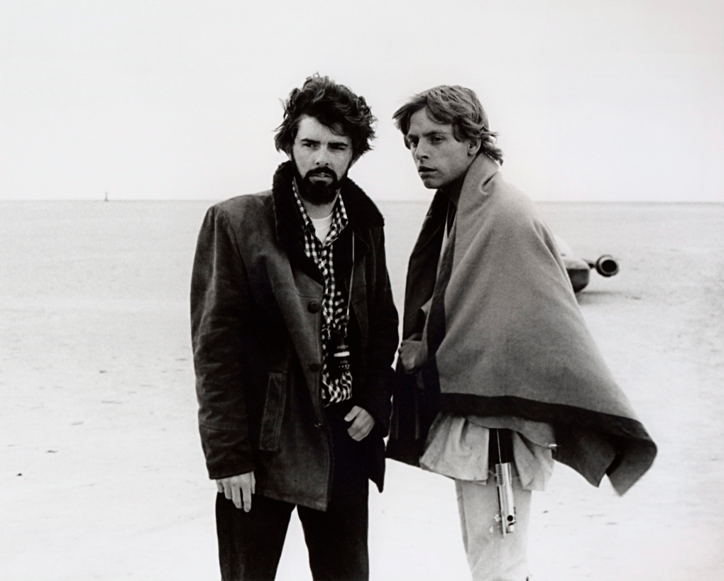 George Lucas and Mark Hamill in March, 1976.