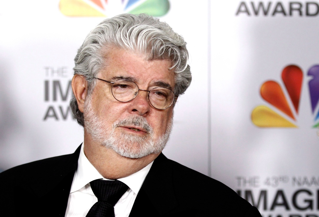 George Lucas in L.A. on Feb. 17, 2012.