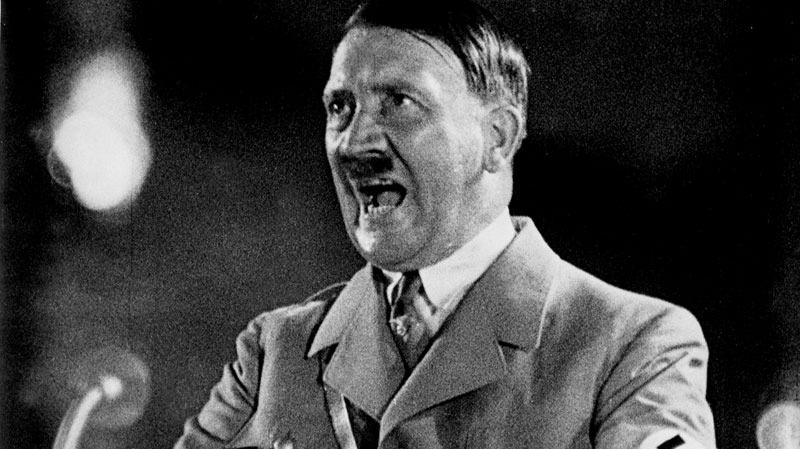 Adolf Hitler pictured during a speech in this file photo. (National Archives of Canada)
