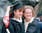 Actress-model Brooke Shields is shown with her mom Teri after graduation ceremonies at Princeton University in Princeton, N.J., in this 1987 file photo. (AP Photo/File)