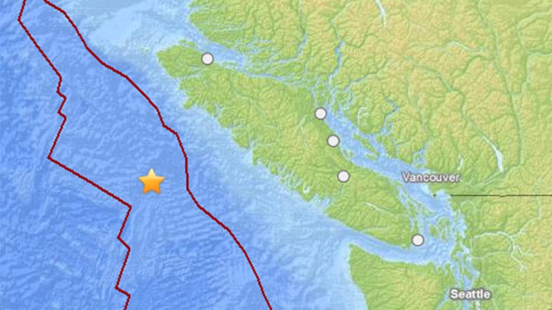 6.3-magnitude reported off the coast of B.C.