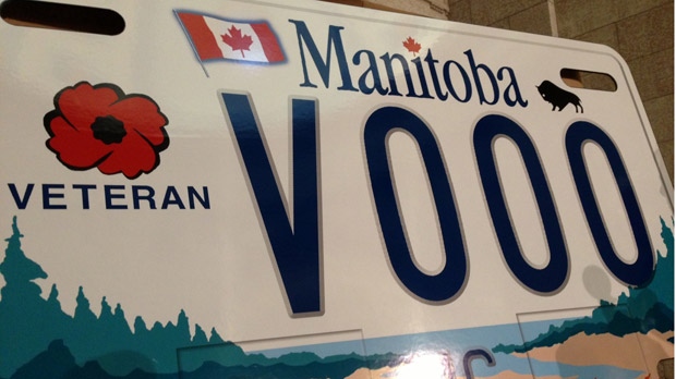 Motorcycle plates for Manitoba veterans