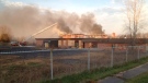 Abandoned school burns