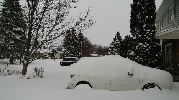 Snowfall in Portage la Prairie