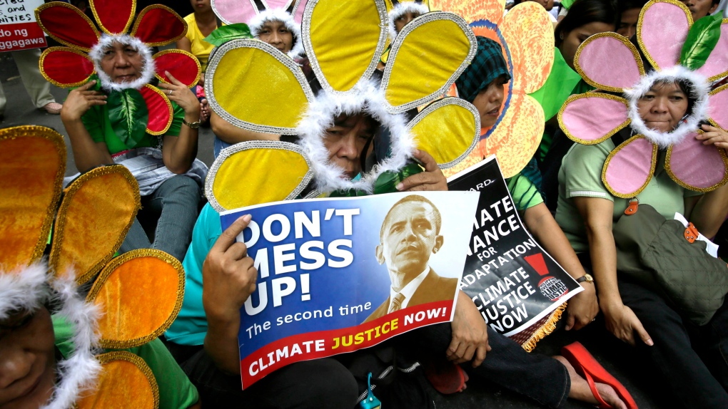 Climate change protest in Manila, Nov. 14, 2012.