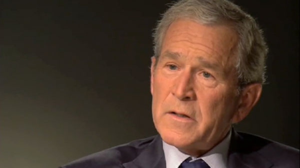 Former U.S. President George W. Bush speaks with interviewer Matt Lauer of NBC News about his new book 'Decision Points.'