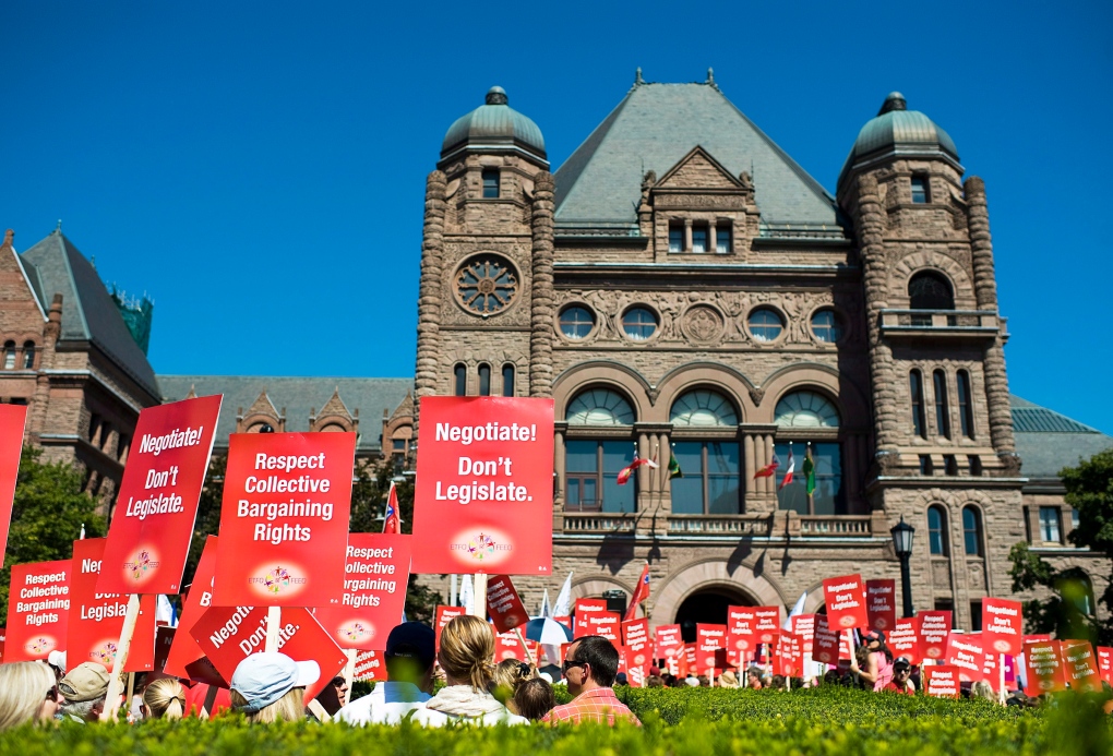 Teachers' rally at Queens Park on Aug. 28, 2012.