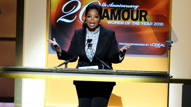 Oprah Winfrey speaks at the 20th annual Glamour Women of the Year Awards at Carnegie Hall in New York, on Monday, Nov. 8, 2010. (AP / Peter Kramer)
