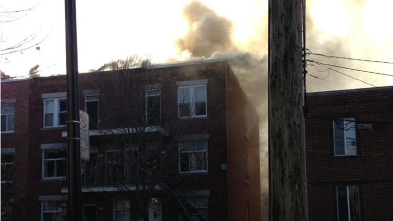 Matthew Stephen took this photo of a fire at 926 Osborne St. in Verdun (Nov. 21, 2012)