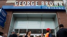 George Brown College will face a yet-unknown penalty after a group of international business students won a lawsuit against the Toronto-based college over misleading course descriptions. (Aaron Vincent Elkaim/THE CANADIAN PRESS)