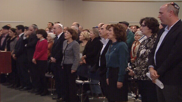 About three hundred people attended a gathering as a show of support for Israel in Ottawa Wednesday, Nov. 21, 2012.
