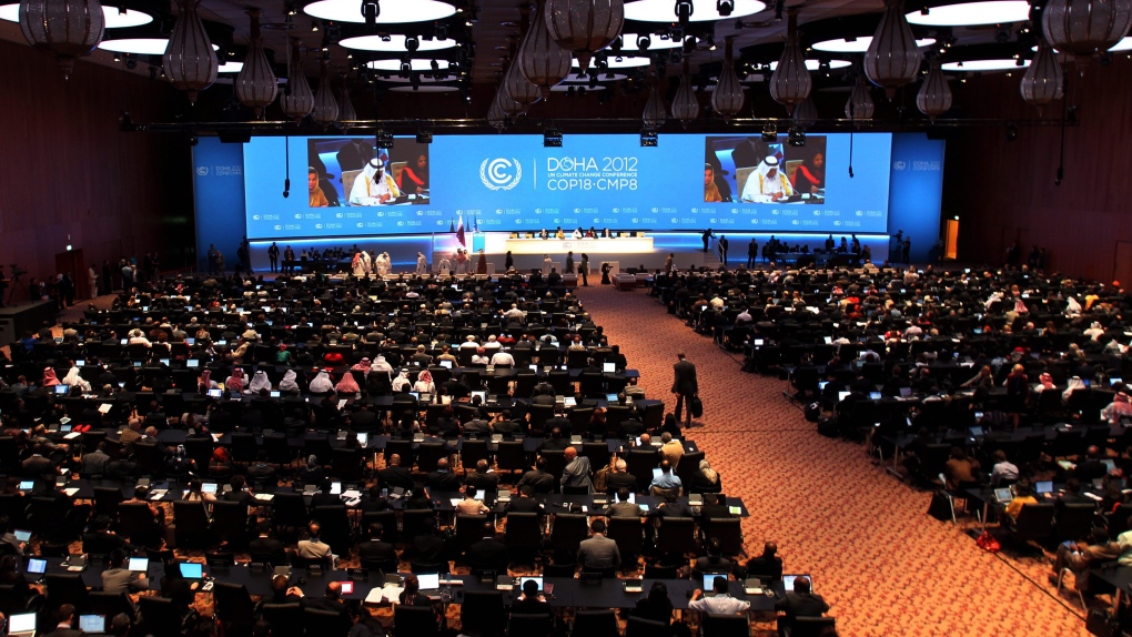 Doha climate change conference on Nov. 26, 2012
