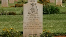 A tombstone bearing the name of a British Private Harry Potter is seen at the Commonwealth Cemetery in the central Israeli city of Ramle. (AP / Moti Milrod)