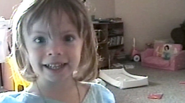 Three-year-old Serena is seen in this home video used as evidence at the trial.