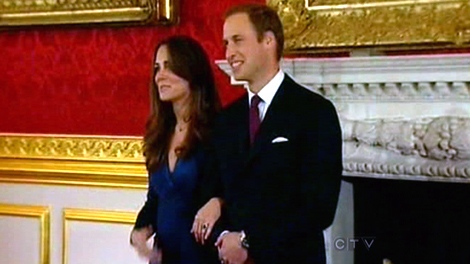 Prince William and his fiancee Kate Middleton 