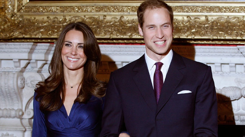 Prince William and his fiancee Kate Middleton pose for the media at St. James's Palace in London, Tuesday, Nov. 16, 2010. (AP / Kirsty Wigglesworth)