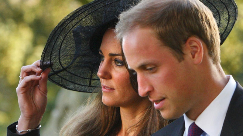 Prince William and Kate Middleton leave the wedding of their friends Harry Mead and Rosie Bradford in the village of Northleach, England, in this Saturday, Oct. 23, 2010. (AP / Chris Ison, pa)
