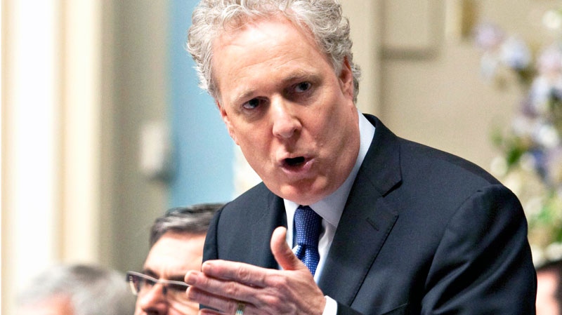 Quebec Premier Jean Charest responds to Opposition questions at the legislature in Quebec City on Tuesday, November 16, 2010.  (Jacques Boissinot / THE CANADIAN PRESS)