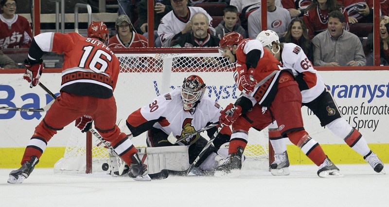 Staal gets hat trick, Hurricanes down Sens 7-1 | CTV News
