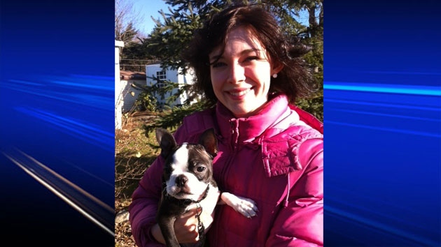 Xiaobao is happy to be back home with her owner, Ashley Hills. The Boston Terrier was returned to her Timberlea, N.S. home Thursday night. 