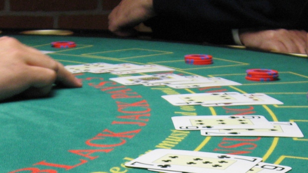 casino gambling blackjack table