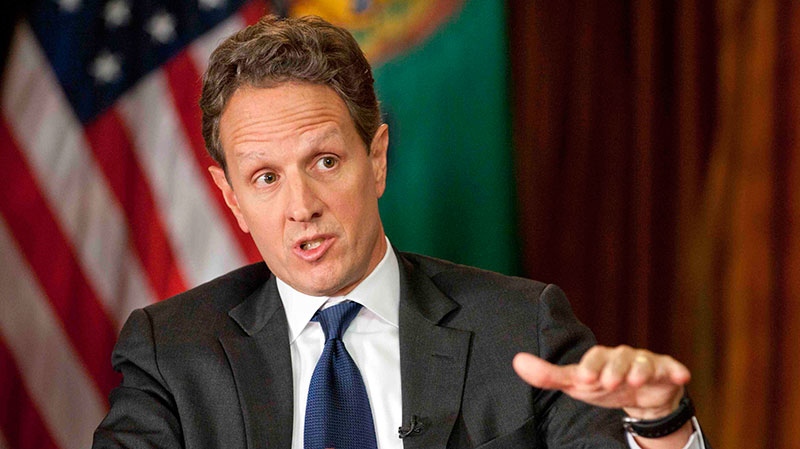 Timothy Geithner speaking on fiscal cliff