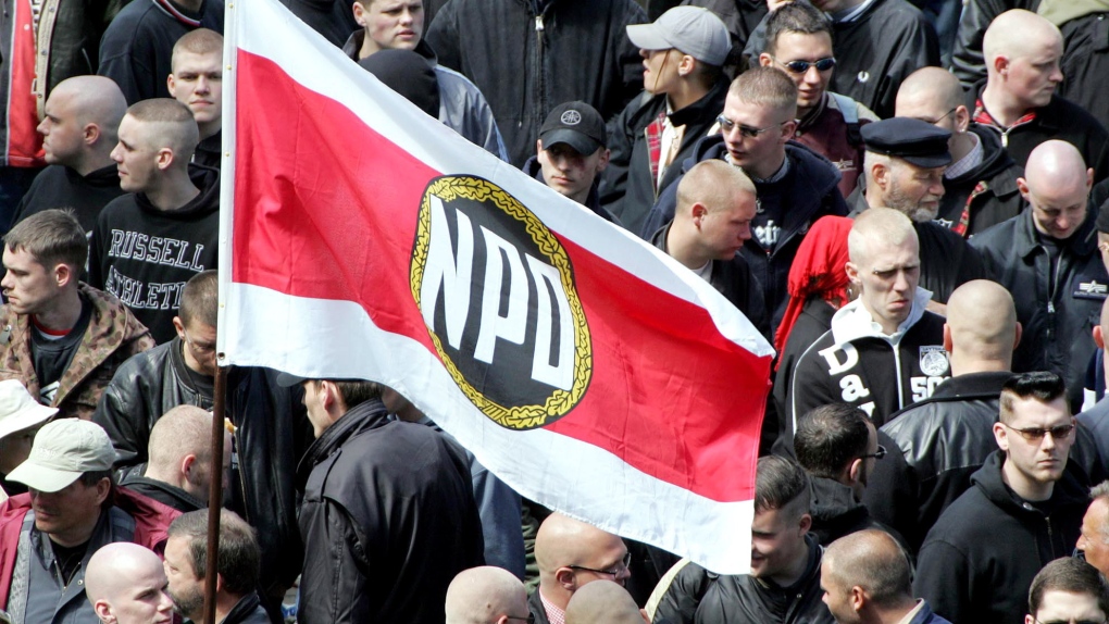 NPD supporters in Berlin, May 8, 2005.