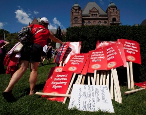 Protester at Queen's Park