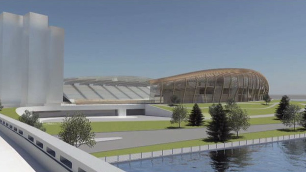 An artist's rendition of the redeveloped stadium at Lansdowne Park.