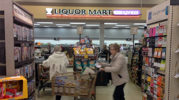 Liquor Mart Express in Winnipeg grocery store