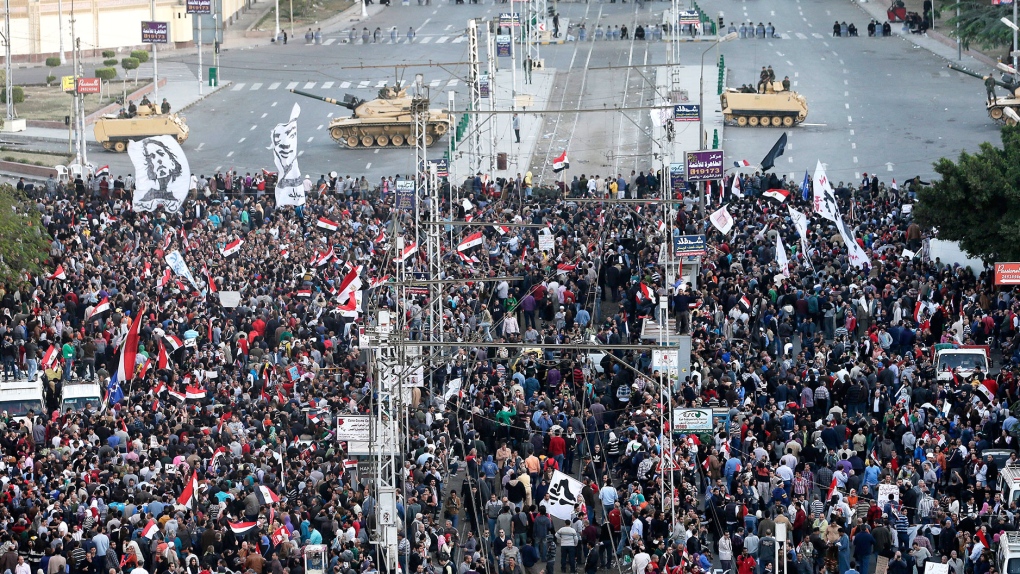 Egyptians march in protest against Mohammed Morsi
