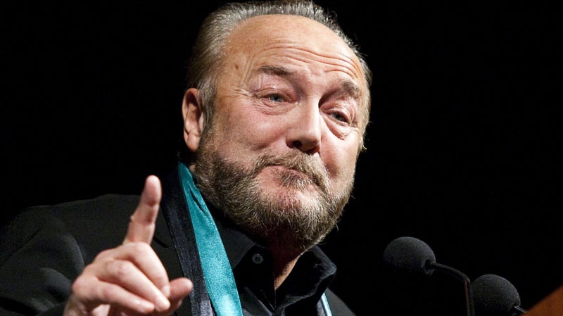 Former British MP George Galloway, initially barred from entering Canada, speaks at the University of Calgary, within immigration minister Jason Kenney's riding in Calgary, Alta., Tuesday, Nov. 23, 2010. (THE CANADIAN PRESS/Jeff McIntosh)