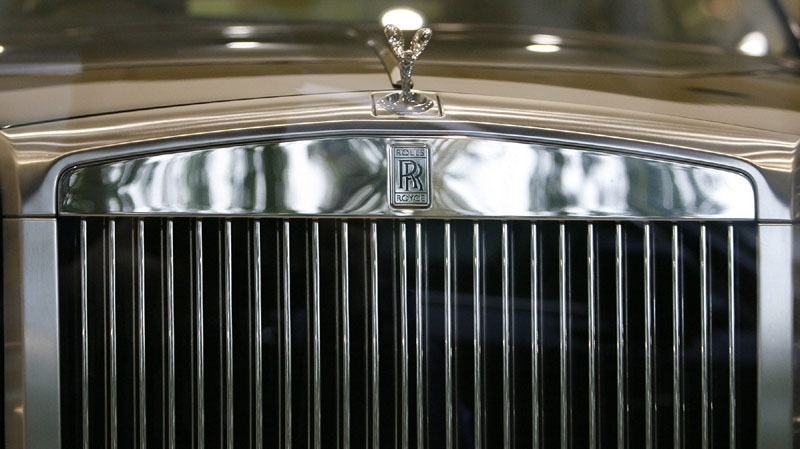 The front grille of a Rolls-Royce car is seen at a showroom in London, Friday, Oct. 1, 2010. (AP Photo/Akira Suemori)