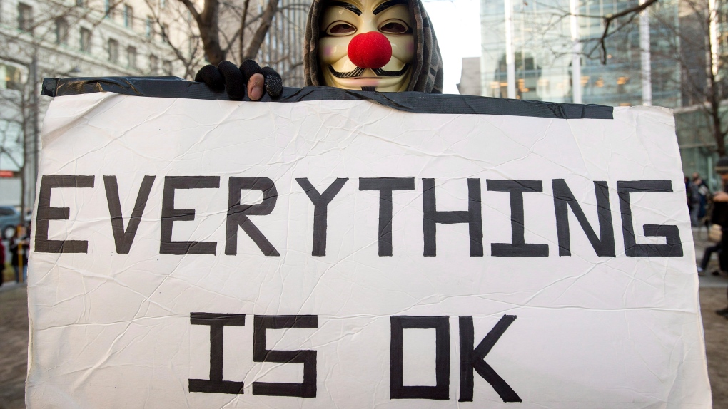 Protester in Montreal, Quebec on Nov. 22, 2012.
