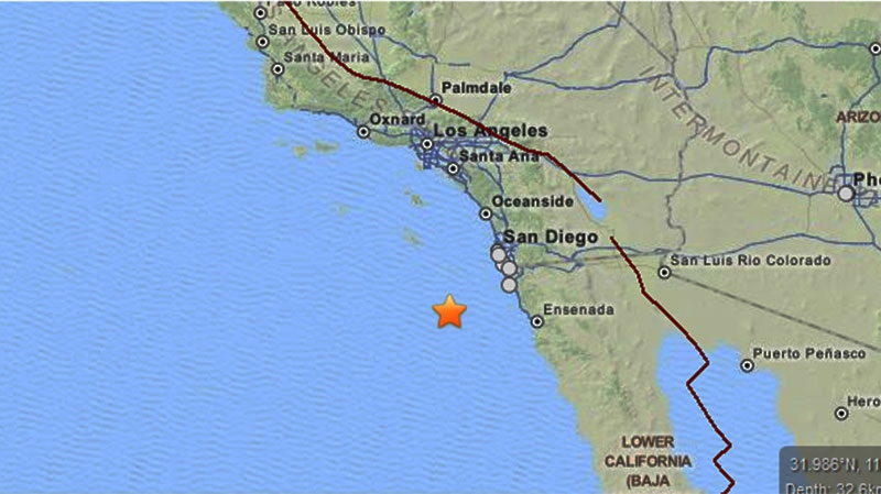 Two earthquakes strike close to California