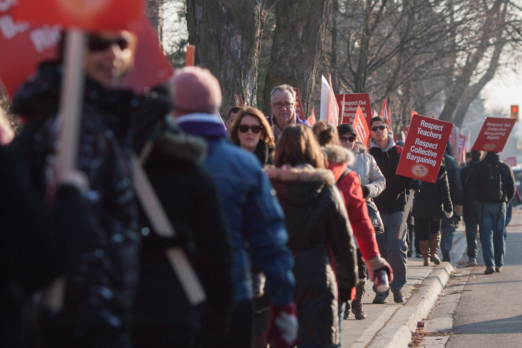Ontario teachers protest