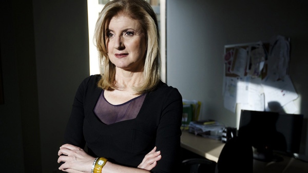 Arianna Huffington, co-founder of the Huffington Post, poses in Toronto Monday, November 29, 2010. (THE CANADIAN PRESS/Darren Calabrese)