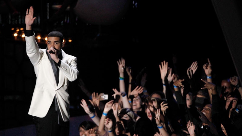 Drake performs at the MTV Video Music Awards on Sunday, Sept. 12, 2010 in Los Angeles. (AP / Matt Sayles)