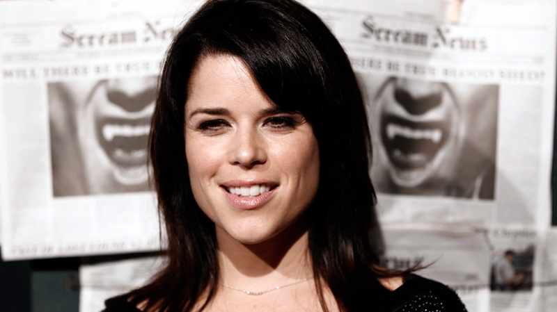 Neve Campbell arrives at the Scream Awards on Saturday, Oct. 16, 2010, in Los Angeles. (AP / Matt Sayles) 