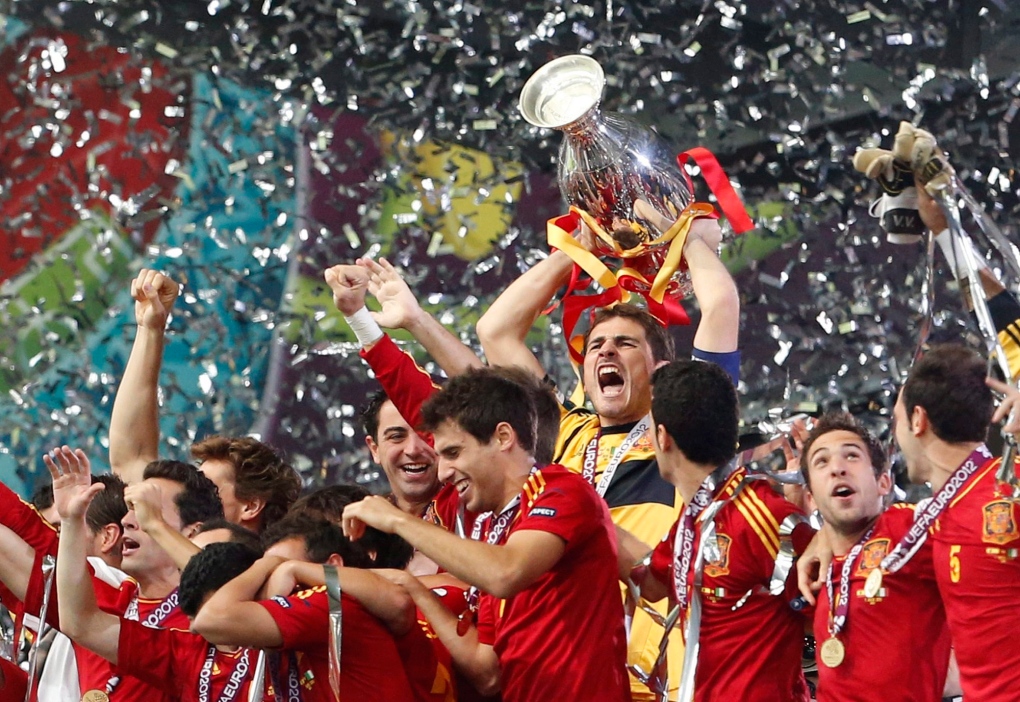Spain celebrates Euro 2012 soccer championship win